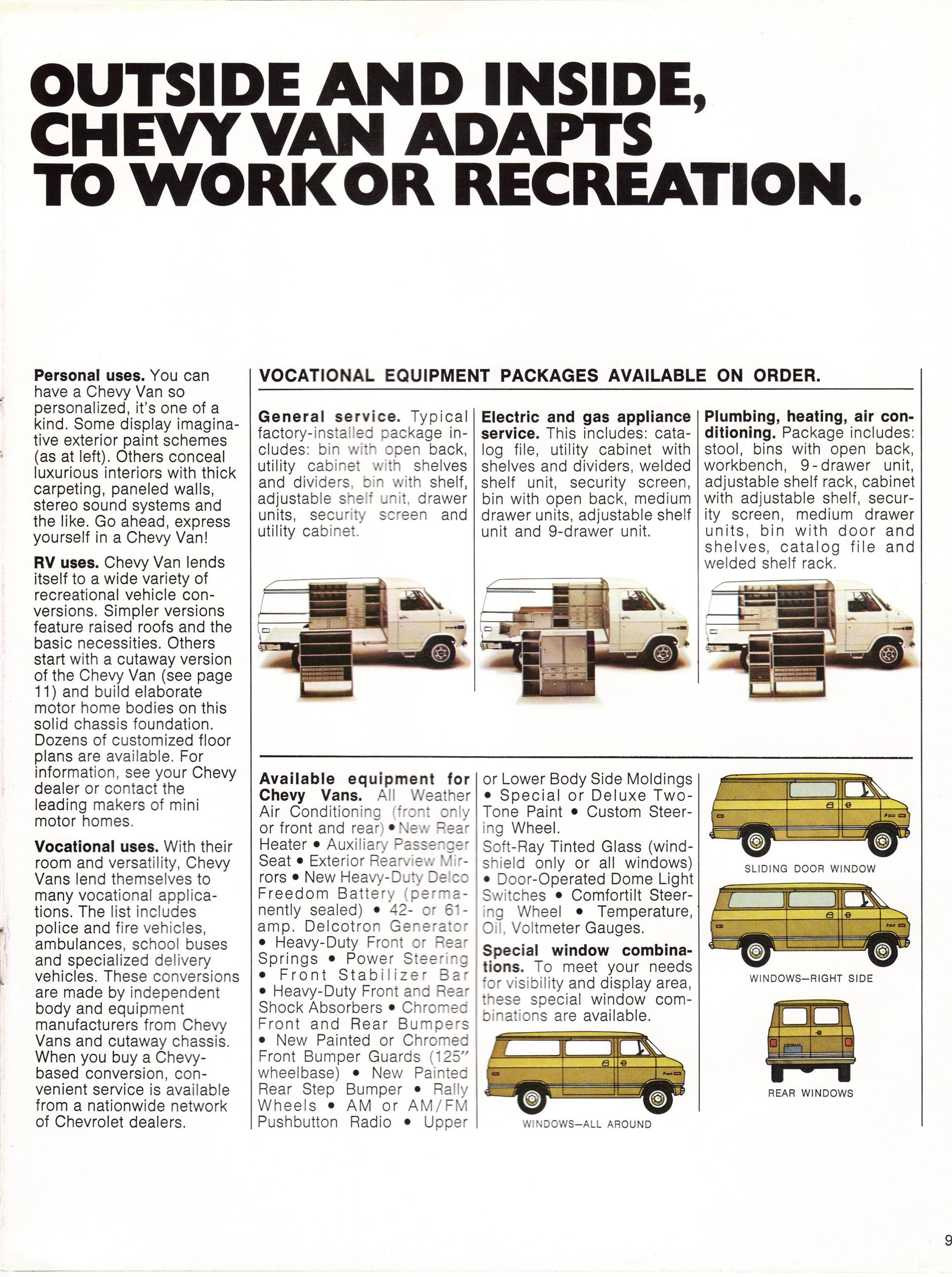 1976 Chevrolet Van Brochure Page 2